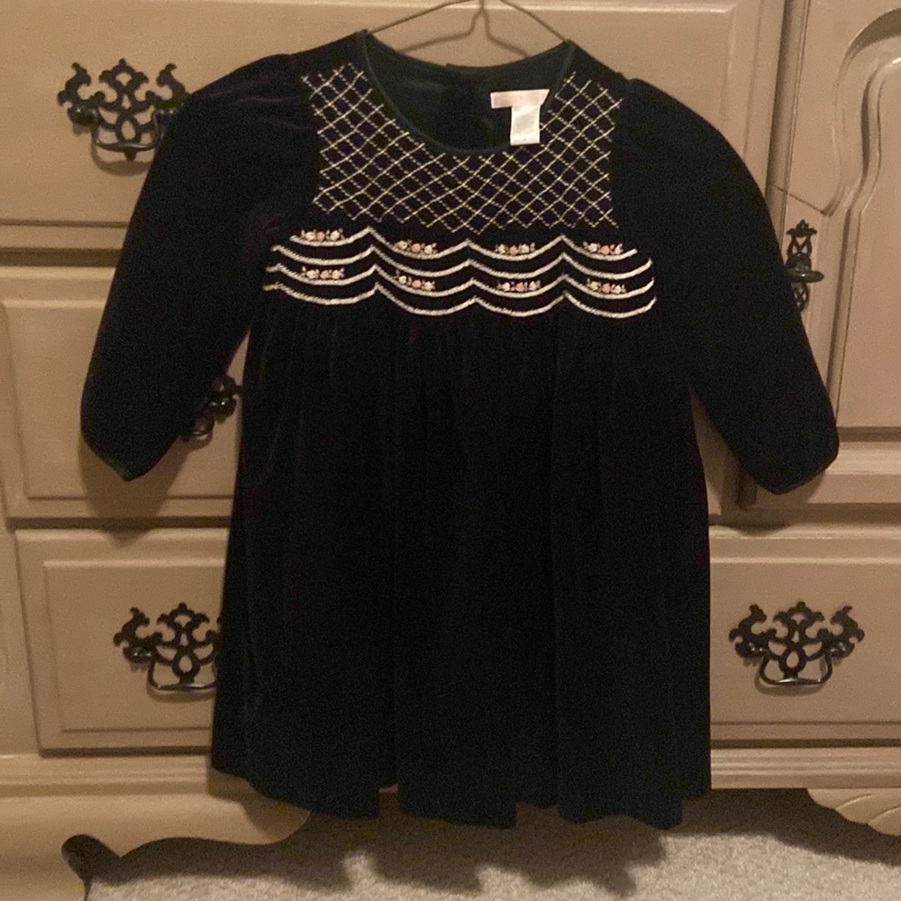 Janie and Jack black velvet dress